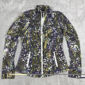 Lululemon Define Jacket Full Zip Printed  Size 8 Y2K Body Skim Abstract Purple
